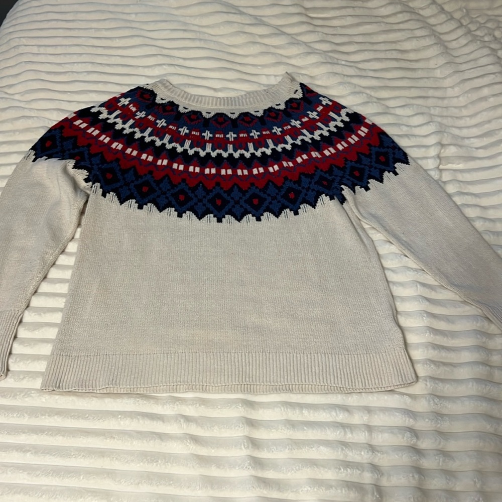 Red, white and blue Chaps XL/TG sweater.